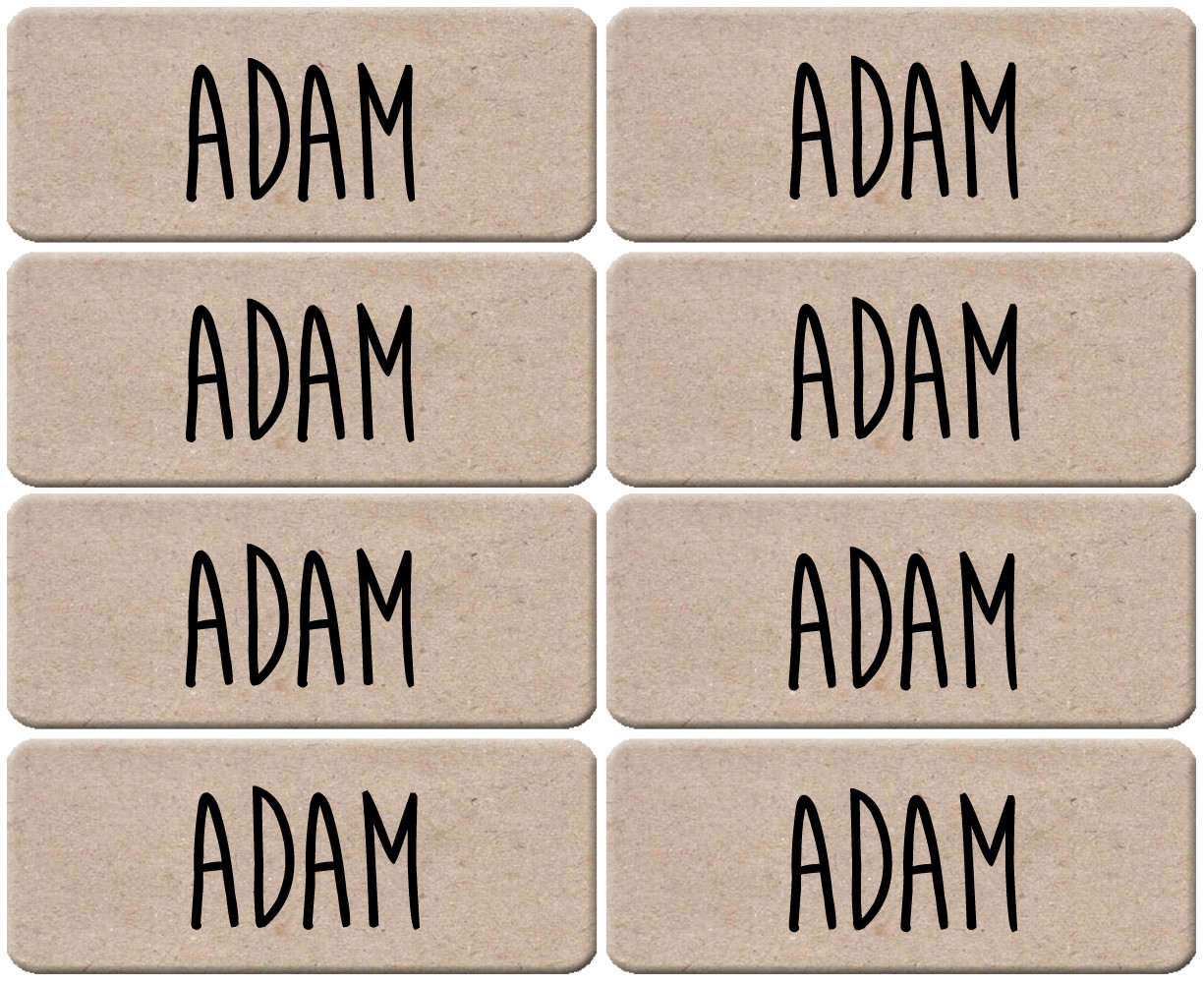 Adam Sticker Prénom Adam 8 stickers de 5x2cm autocollant 