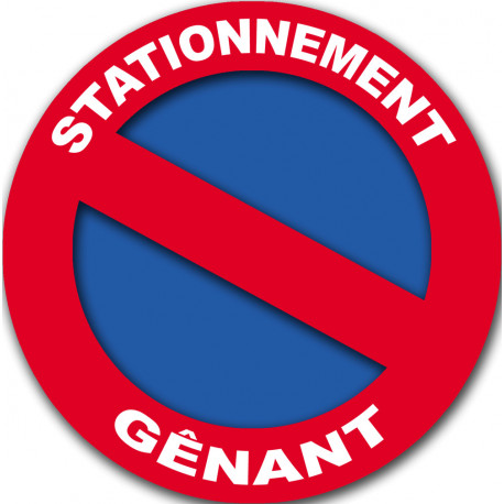 stationnement gênant - 15cm - Sticker/autocollant