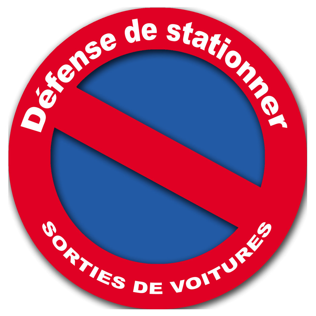 Défense de stationner - 15cm - Sticker/autocollant