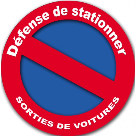 Défense de stationner - 10cm - Sticker/autocollant