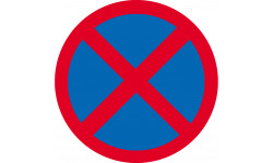 signalétique arrêt interdit - 20cm - Sticker/autocollant
