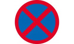 signalétique arrêt interdit - 10cm - Sticker/autocollant