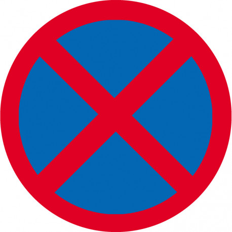 signalétique arrêt interdit - 10cm - Sticker/autocollant