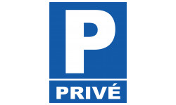 Parking privé classique - 15x19.4cm - Sticker/autocollant