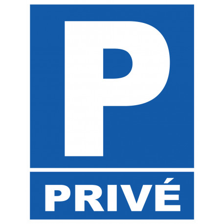 Parking privé classique - 15x19.4cm - Sticker/autocollant