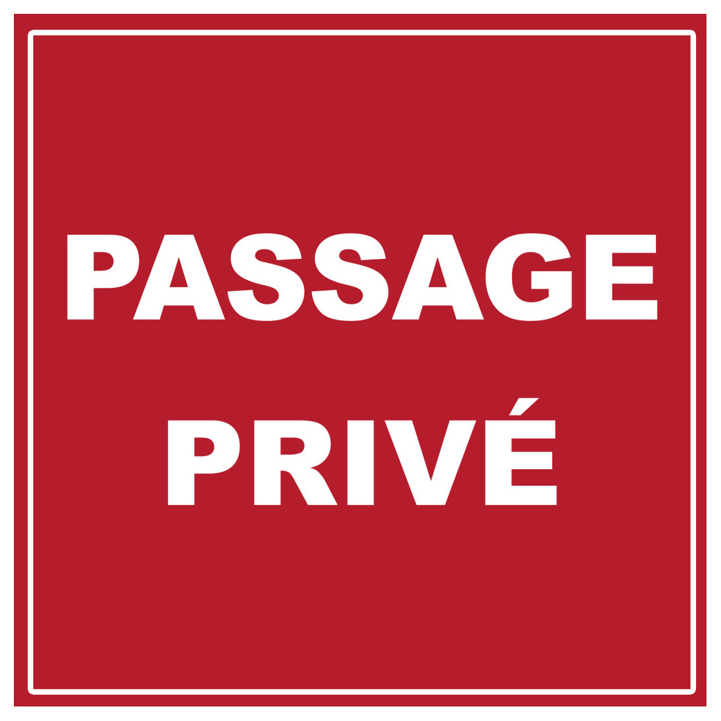 passage privé - 10cm - Sticker/autocollant