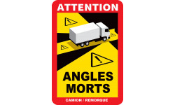 Angles morts poids lourds - 17x25cm - Sticker/autocollant