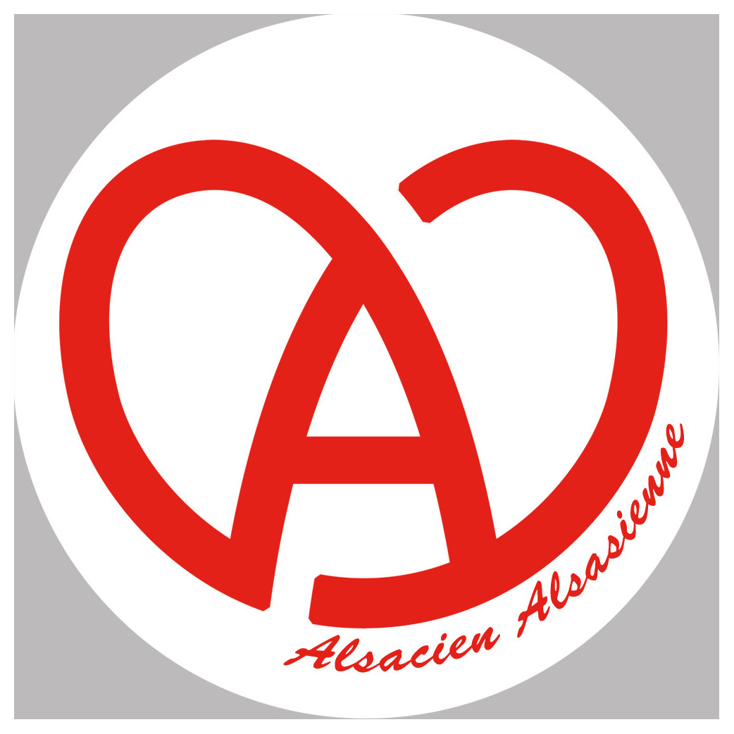 Alsace blanc et rouge - 5cm - Sticker/autocollant