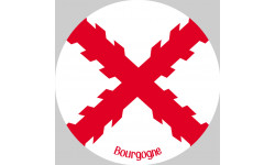 sticker / autocollant : croix bâtons de bourgogne - 5cm - Sticker/autocollant