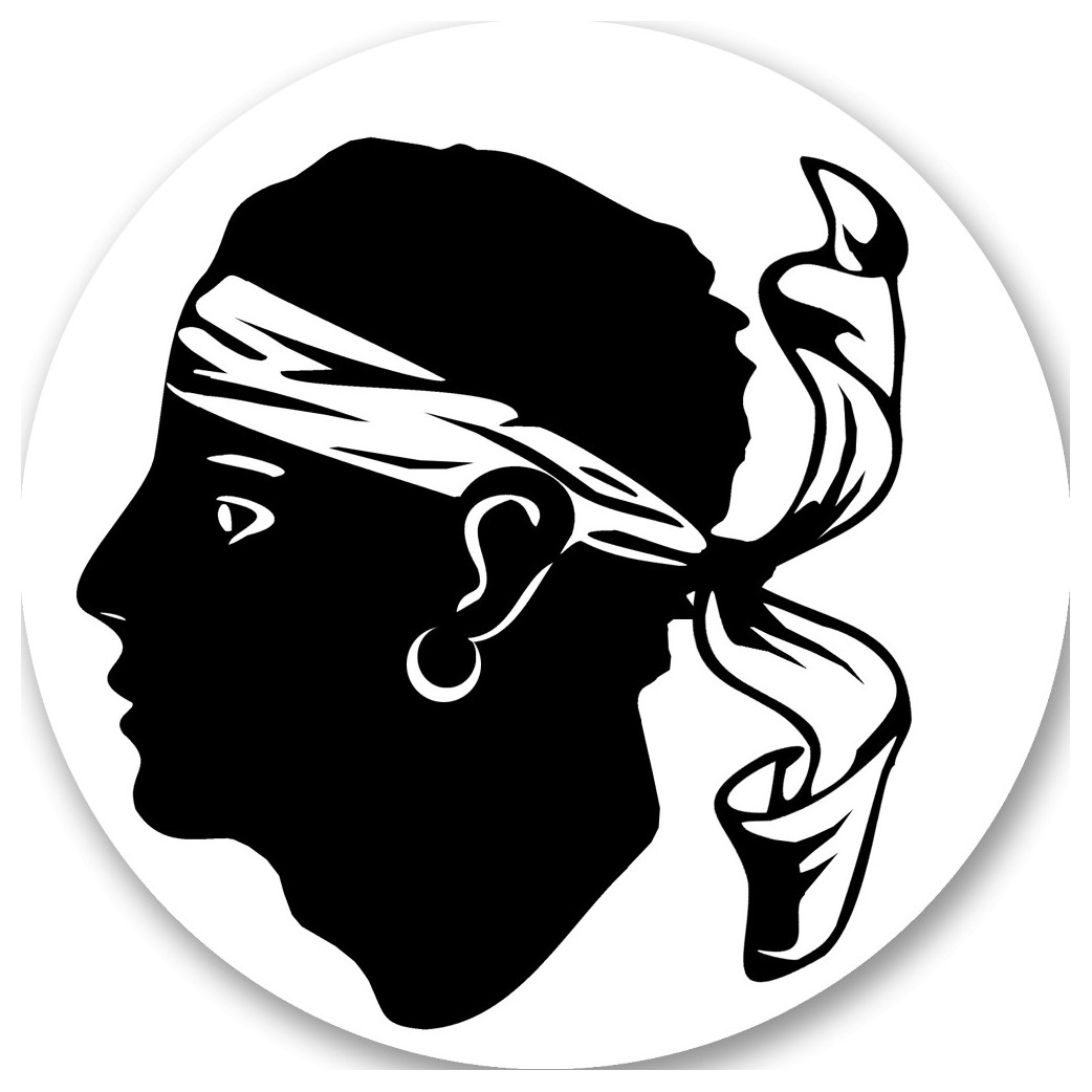 Corsica noir - 5cm - Sticker/autocollant