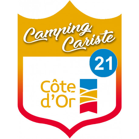 Camping car Côte d'or 21 - 20x15cm - Sticker/autocollant