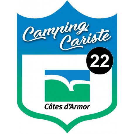 Camping car Côtes d'Armor 22 - 20x15cm - Sticker/autocollant