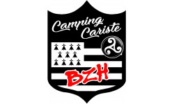 blason camping cariste BZH - 20x15cm - Sticker/autocollant