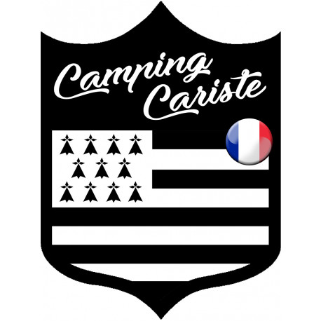 Camping cariste Bretagne - 20x15cm - Sticker/autocollant