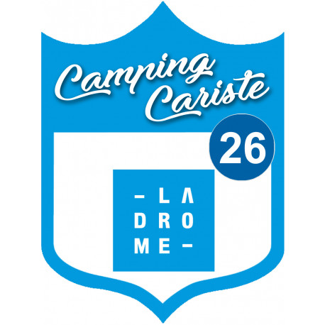 blason camping cariste Drome 26 - 20x15cm - Sticker/autocollant