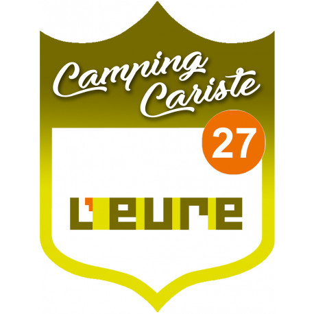 blason camping cariste l'Eure 27 - 20x15cm - Sticker/autocollant