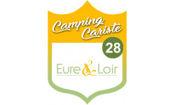 blason camping cariste l'Eure et Loir 28 - 20x15cm - Sticker/autocollant