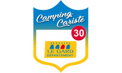 blason camping cariste le Gard 30 - 20x15cm - Sticker/autocollant