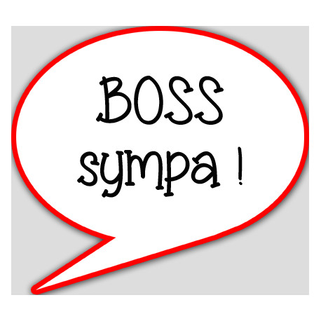 boss sympa - 15x13.5cm - sticker/autocollant