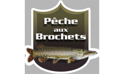 Pêche aux Brochets - 20x20cm - Sticker/autocollant