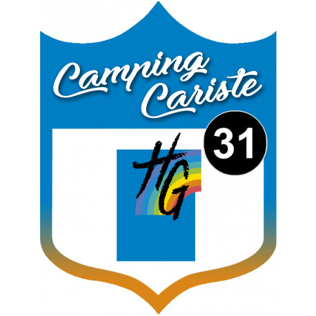 campingcariste Haute Garonne 31 - 15x11.2cm - Sticker/autocollant