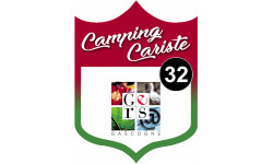 blason camping cariste Gers 32 - 10x7.5cm - Sticker/autocollant