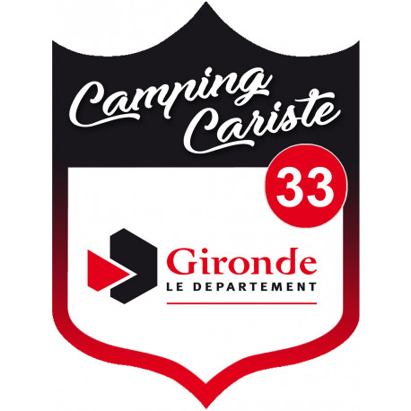 Camping car Gironde 33 - 10x7.5cm - Sticker/autocollant