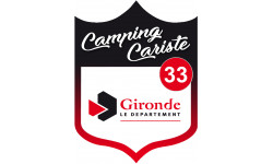 Camping car Gironde 33 - 20x15cm - Sticker/autocollant