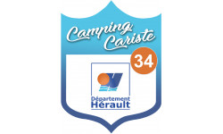 campingcariste Hérault 34 - 20x15cm - Sticker/autocollant