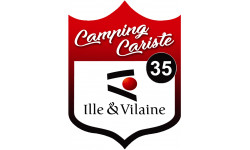 blason camping cariste Ille et Vilaine 35 - 10x7.5cm - Sticker/autocollant