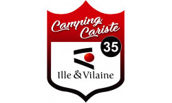 blason camping cariste Ille et Vilaine 35 - 15x11.2cm - Sticker/autocollant