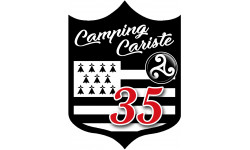 campingcariste Breton 35 - 10x7.5cm - Sticker/autocollant