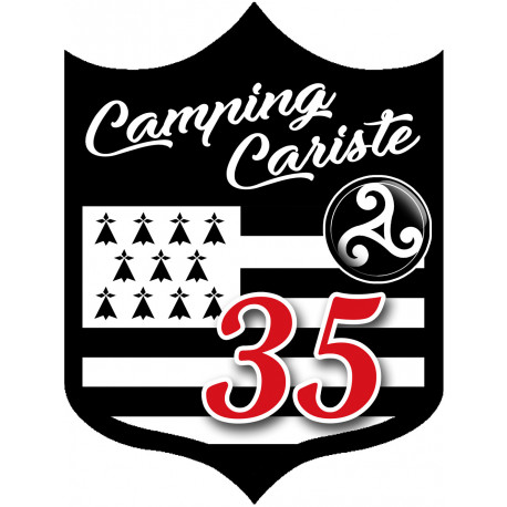 campingcariste Breton 35 - 10x7.5cm - Sticker/autocollant