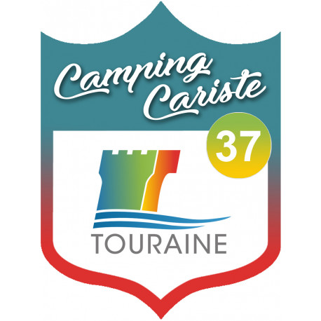 campingcariste Touraine 37 - 20x15cm - Sticker/autocollant