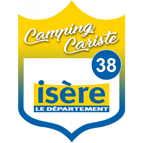 campingcariste Isère 38 - 10x7.5cm - Sticker/autocollant