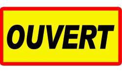 OUVERT - 29x14cm - Sticker/autocollant