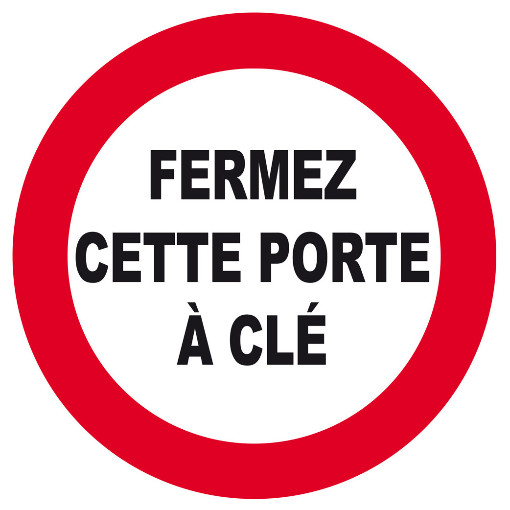 Fermez cette porte à clé - 5cm - Sticker/autocollant