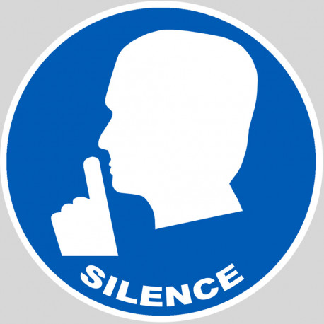 Silence - 20cm - Sticker/autocollant