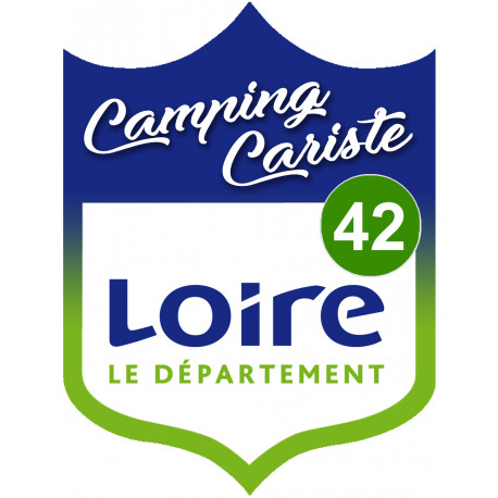 blason camping cariste Loire 42 - 10x7.5cm - Sticker/autocollant