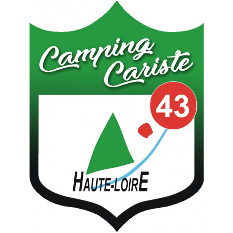 blason camping cariste Haute Loire 43 - 20x15cm - Sticker/autocollant