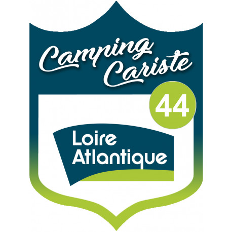 blason camping cariste Loire Atlantique 44 - 10x7.5cm - Sticker/autocollant