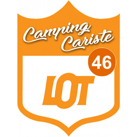 blason camping cariste Lot 46 - 10x7.5cm - Sticker/autocollant