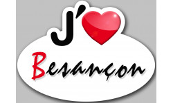 j'aime Besançon - 13x10cm - Sticker/autocollant