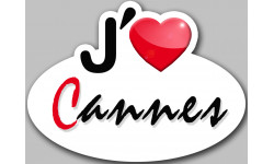 j'aime Cannes - 13x10cm - Sticker/autocollant