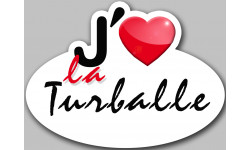 j'aime La Turballe - 13x10cm - Sticker/autocollant