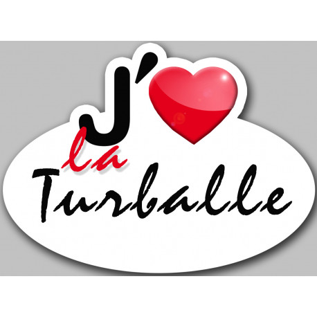 j'aime La Turballe - 13x10cm - Sticker/autocollant