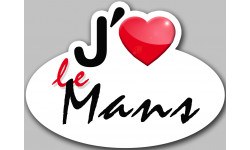 j'aime le Mans - 13x10cm - Sticker/autocollant