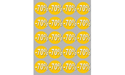 Autocollants :  Ronds 70% 4