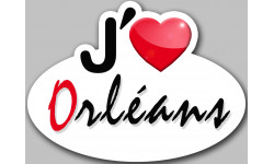 j'aime Orléans - 13x10cm - Sticker/autocollant