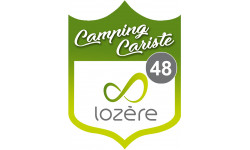 blason camping cariste Lozère 48 - 10x7.5cm - Sticker/autocollant